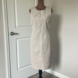 NWOT Banana Republic Tan Sleeveless Sheath Dress Size 6